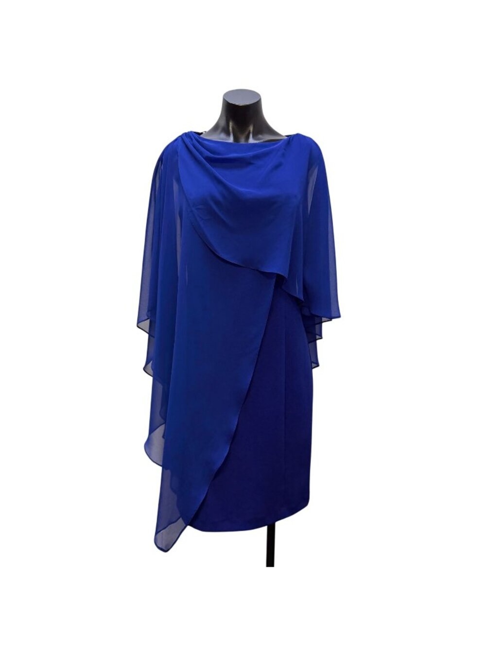 Eliza J Blue Chiffon Overlay Dress Size 10